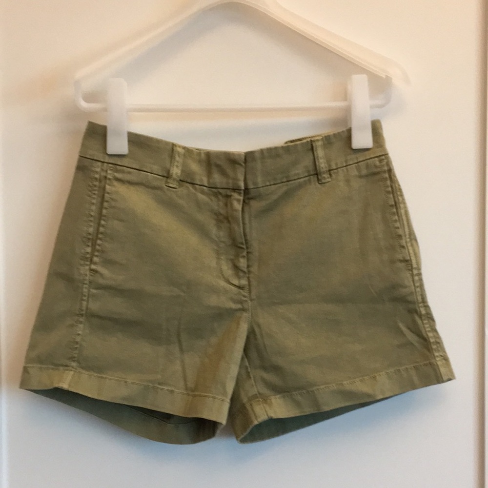 J Crew Chino Shorts in Olive